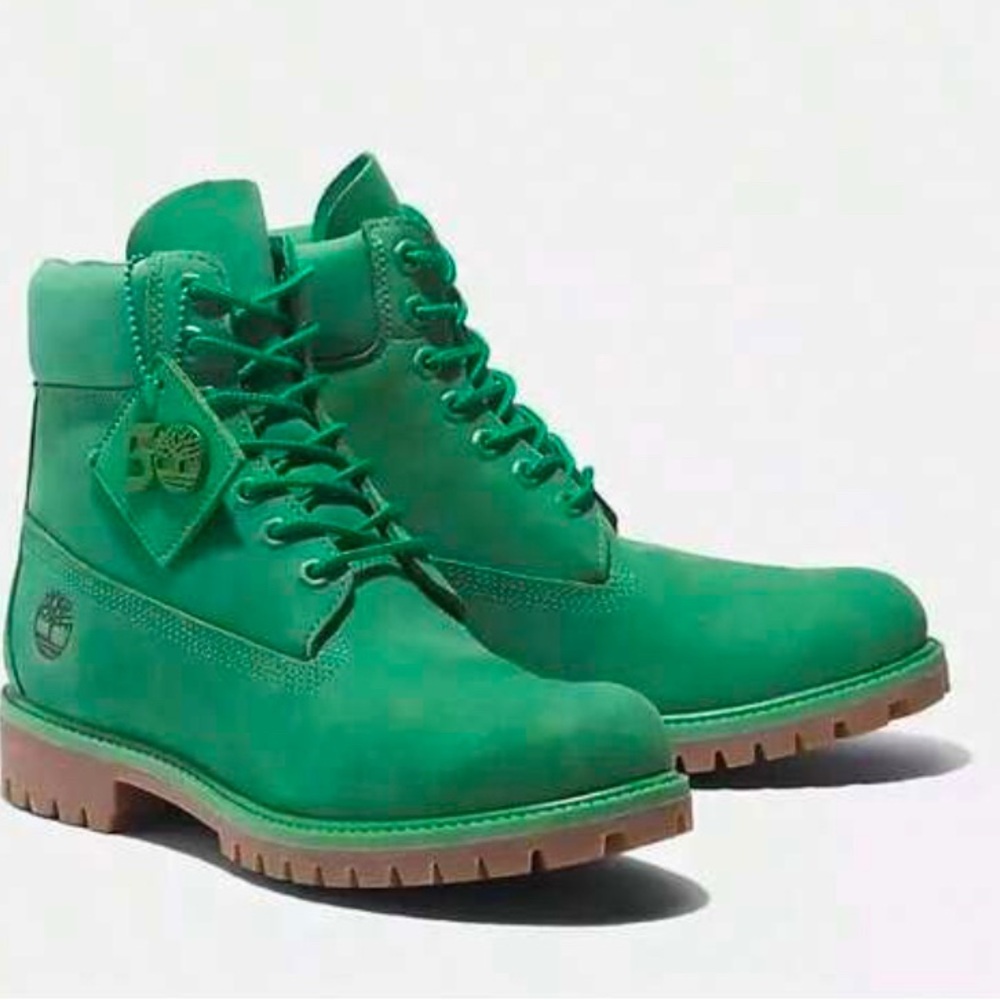 NEW with box MEN’S AWESOME GREEN TIMBERLAND 50th ANNIVERSARY BOOTS SIZE 10.5